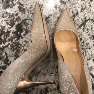 Kate Spade Rose Gold Glitter shoes